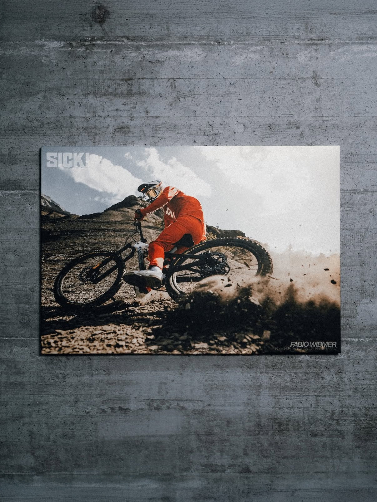 mountainbike poster fabio wibmer Canvas Print – 