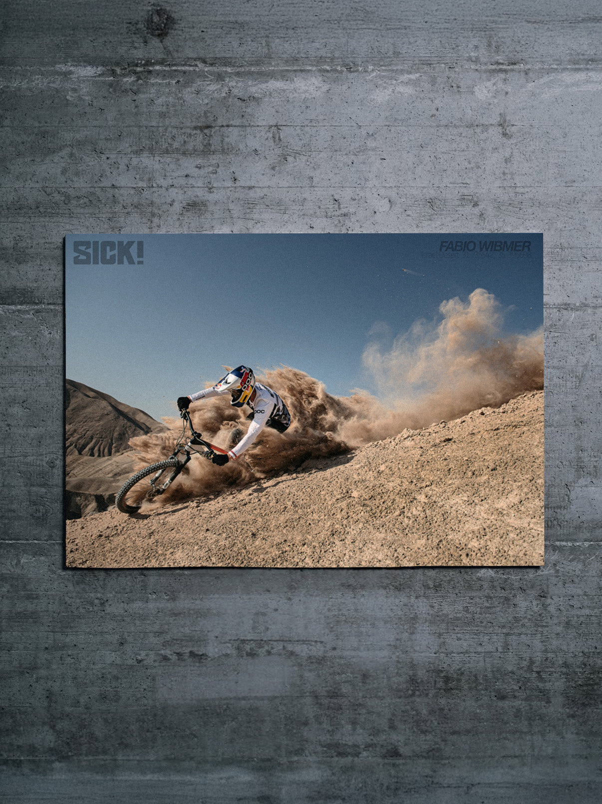mountainbike poster fabio wibmer Canvas Print – 