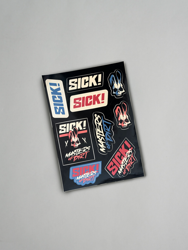 Stickersheet Sick x Masters of Dirt Collab 5.0